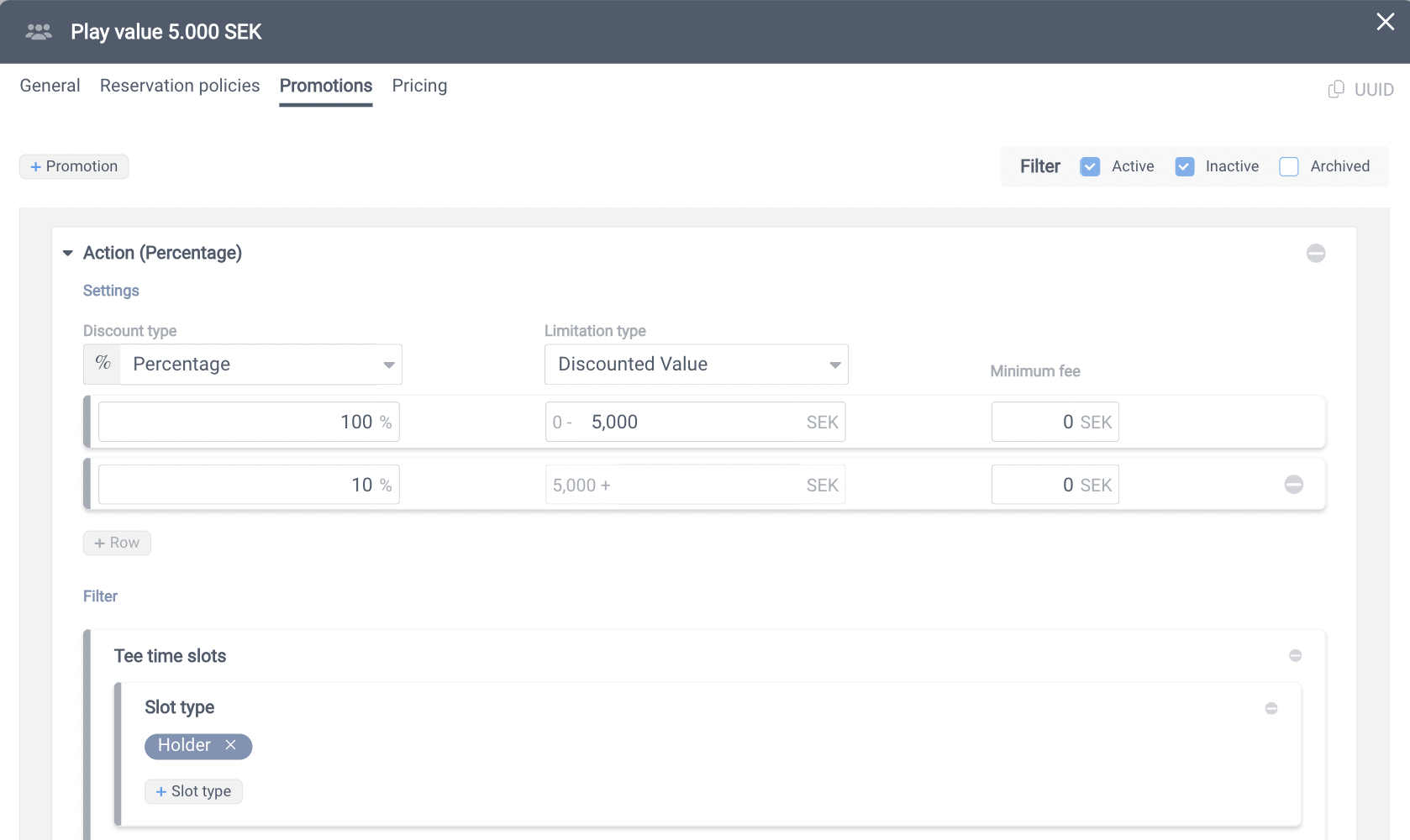 Memberships - discount examples